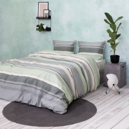 Σεντόνια Cairo (Σετ 3τμχ) Grey-Green Nima Μονό 100% Βαμβάκι