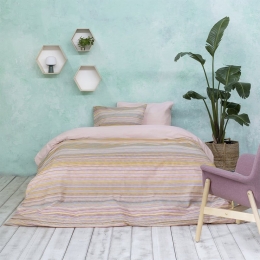 Σεντόνια Samira (Σετ 4τμχ) Pink Nima Υπέρδιπλο 240x260cm 100% Βαμβάκι