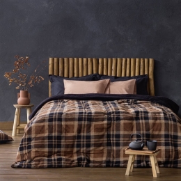 Κουβερτοπάπλωμα Madum Brown Nima Μονό 160x220cm Πολυέστερ