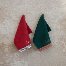 Πετσέτες Χριστουγεννιάτικες Be Merry (Σετ 2τμχ) Red-Green Nima Σετ Πετσέτες 30x50cm