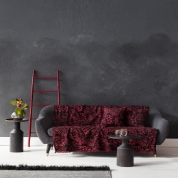 Ριχτάρι Dusk Ruby Red Nima Πολυθρόνα 180x180cm Chenille-Acrylic