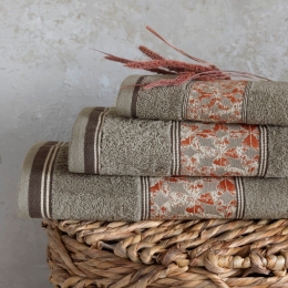 Πετσέτα Alessa Taupe Nima Σώματος 70x140cm 100% Βαμβάκι