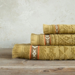 Πετσέτα Marise Beige Gold Nima Χεριών 30x50cm 100% Βαμβάκι