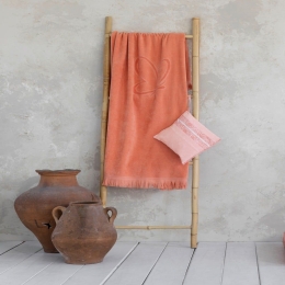 Πετσέτα Θαλάσσης Cabana Jacquard Coral Nima Θαλάσσης 90x160cm 100% Βαμβάκι