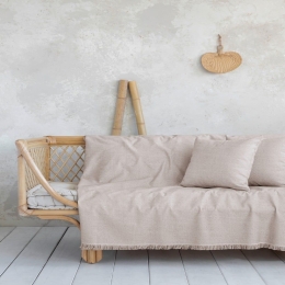 Ριχτάρι Natte Beige Nima Διθέσιο 180x240cm Βαμβάκι-Πολυέστερ