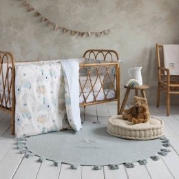 Σεντόνια Βρεφικά Brillo (Σετ 2τμχ) Ciel-Beige Nima Λίκνου 70x110cm 100% Βαμβάκι