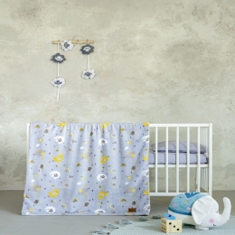 Κουβέρτα Βρεφική Elfi Blue-Yellow Nima Cradle 110x150cm Πολυέστερ