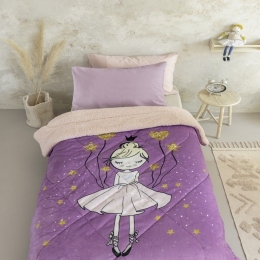 Κουβερτοπάπλωμα Παιδικό Prima Ballerina Purple-Pink Nima Μονό 150x220cm Πολυέστερ
