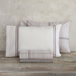 Μαξιλαροθήκες Liaison (Σετ 2τμχ) Beige-Grey Nima 52X72 100% Βαμβάκι