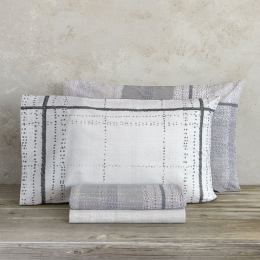 Μαξιλαροθήκες Serene (Σετ 2τμχ) Ecru-Grey Nima 52X72 100% Βαμβάκι