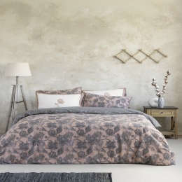 Παπλωματοθήκη Pristine (Σετ 3τμχ) Grey-Somon Nima Υπέρδιπλο 220x240cm 100% Βαμβακερή Φανέλα