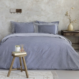 Παπλωματοθήκη Satori (Σετ 3τμχ) Grey Nima Υπέρδιπλο 220x240cm 100% Βαμβακοσατέν