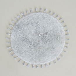 Πατάκι Μπάνιου Fuzzy D90 Grey Nima 90x 90 100% Βαμβάκι