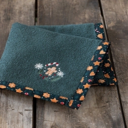 Πετσέτα Κουζίνας Χριστουγεννιάτικη Gingerbread Green - Red Nima 40x40cm