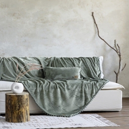 Ριχτάρι Jacquard Macia Sage Green Nima Διθέσιο 180x250cm Πολυέστερ