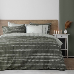 Σεντόνια Bold (Σετ 4τμχ) Green Nima Υπέρδιπλο 240x260cm 100% Βαμβάκι