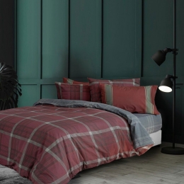 Σεντόνια Cozy (Σετ 4τμχ) Bordo Nima Διπλό 220x260cm 100% Βαμβάκι