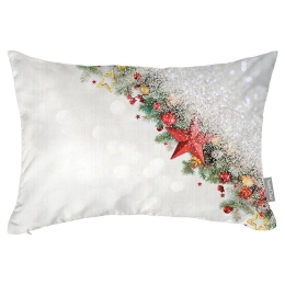 Μαξιλάρι Διακοσμητικό (Με Γέμιση) 4017 White - Red Saint Clair 30Χ45 30x45cm