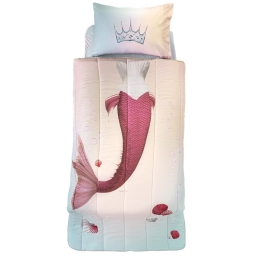 Κουβερλί Παιδικό Mermaid Suede (Σετ 2τμχ) Multi Saint Clair Μονό 160x230cm Microfiber
