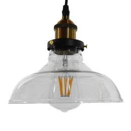 Φωτιστικό Οροφής BIngley 01075 Clear GloboStar Γυαλί