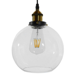 Φωτιστικό Οροφής Collins 01170 Black GloboStar Γυαλί