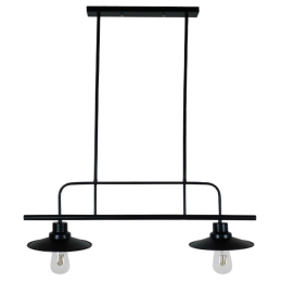 Φωτιστικό Οροφής-Ράγα Billiard Black 01007 GloboStar Μέταλλο
