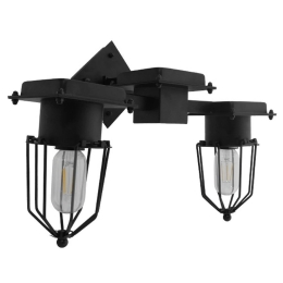 Φωτιστικό Τοίχου-Απλίκα Toro 01079 Black GloboStar Μέταλλο