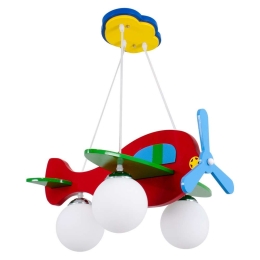 Φωτιστικό Οροφής Παιδικό Airplane 01575 3xΕ27 51x49x26cm Multi GloboStar