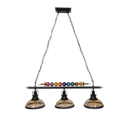 Φωτιστικό Οροφής Billiard Series 01280 3xΕ27 96x25x30cm Black GloboStar