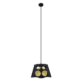 Φωτιστικό Οροφής Carter 00962 1xΕ27 Με Πλέγμα 28x28x22cm Ecru-Black GloboStar