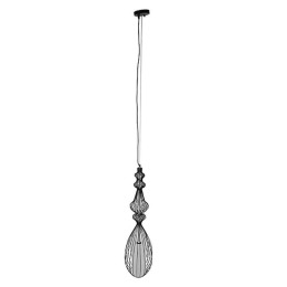 Φωτιστικό Οροφής Cleo 01561 1xΕ27 Με Πλέγμα Φ20x90cm Black GloboStar