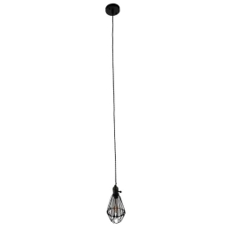 Φωτιστικό Οροφής Dane 10001181 1xΕ27 Με Πλέγμα Φ10x20cm Black GloboStar