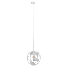 Φωτιστικό Οροφής Earth 01382 1xΕ27 Με Πλέγμα Φ30x30cm White GloboStar
