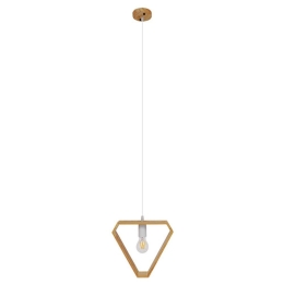 Φωτιστικό Οροφής Elise 01430 1xΕ27 29x8x28cm Natural Oak GloboStar