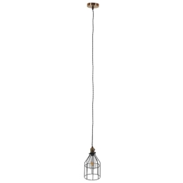 Φωτιστικό Οροφής Galot 01179 1xΕ27 Με Πλέγμα Φ14x26cm Black GloboStar