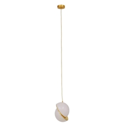 Φωτιστικό Οροφής Hudson 01554 1xΕ27 Φ20x25cm White-Gold GloboStar