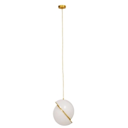 Φωτιστικό Οροφής Hudson 01555 1xΕ27 Φ30x34cm White-Gold GloboStar
