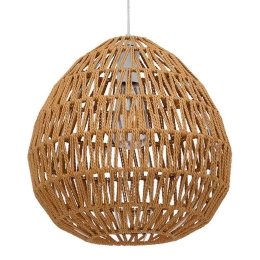 Φωτιστικό Οροφής Jimmy 00911 1xΕ27 Με Πλέγμα Φ36x30cm Light Brown GloboStar