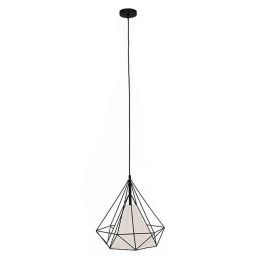 Φωτιστικό Οροφής Kairi 01618 1xΕ27 Με Πλέγμα Φ38x39cm Black-White GloboStar