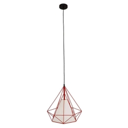 Φωτιστικό Οροφής Kairi 01620 1xΕ27 Με Πλέγμα Φ38x39cm Red-White GloboStar
