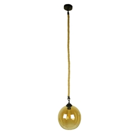 Φωτιστικό Οροφής Lenham 01668 1xΕ27 Φ25x25cm Clear Honey GloboStar