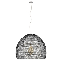 Φωτιστικό Οροφής Malibu 00966 1xΕ27 Φ100x86cm Black GloboStar
