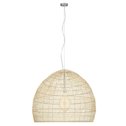 Φωτιστικό Οροφής Malibu 00974 1xΕ27 Φ100x86cm Beige GloboStar