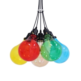 Φωτιστικό Οροφής Party 01508 5xΕ27 Φ41x30cm Multi GloboStar