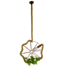 Φωτιστικό Οροφής Petunia 01661 1xΕ27 Με Πλέγμα Φ42x42cm Rust-Beige GloboStar