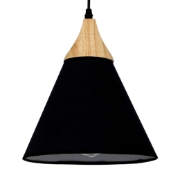 Φωτιστικό Οροφής Shade Textile 01576 1xΕ27 Φ25x30cm Black GloboStar