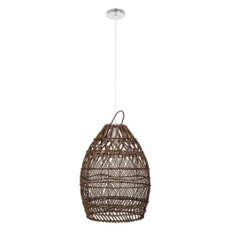 Φωτιστικό Οροφής Tahiti 00711 1xΕ27 Φ38x50cm Brown GloboStar