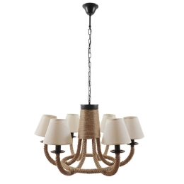Φωτιστικό Οροφής Verone 10001020 6xE14 Φ65x45cm Black-Beige GloboStar