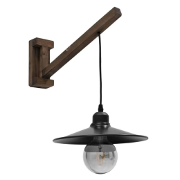 Φωτιστικό Τοίχου - Απλίκα Jonas 00882 1xE27 Φ26cm 26x50x17-50cm Dark Brown GloboStar