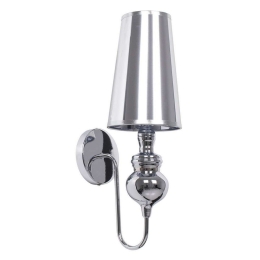 Φωτιστικό Τοίχου - Απλίκα Laura 01498 1xE27 Φ15cm 15x21x48cm Silver GloboStar
